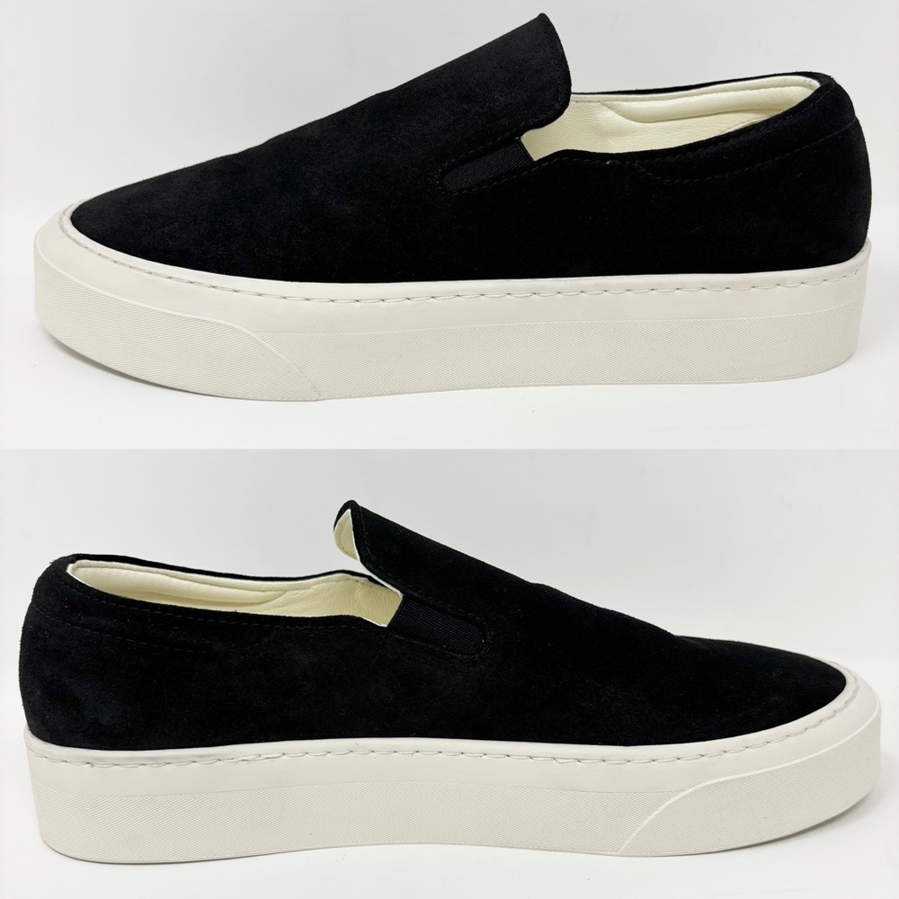 The Row Marie H Slip-On Sneakers Black Suede Ivory Chunky Sole Size 36.5 / 6.5 - Picture 9 of 16